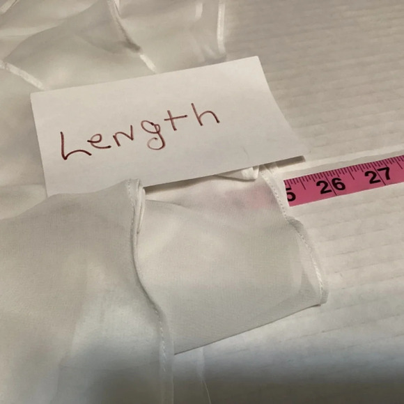 Guess blouse SZ M white fairycore romantic babydoll flowy delicate whimsical - Picture 9 of 9